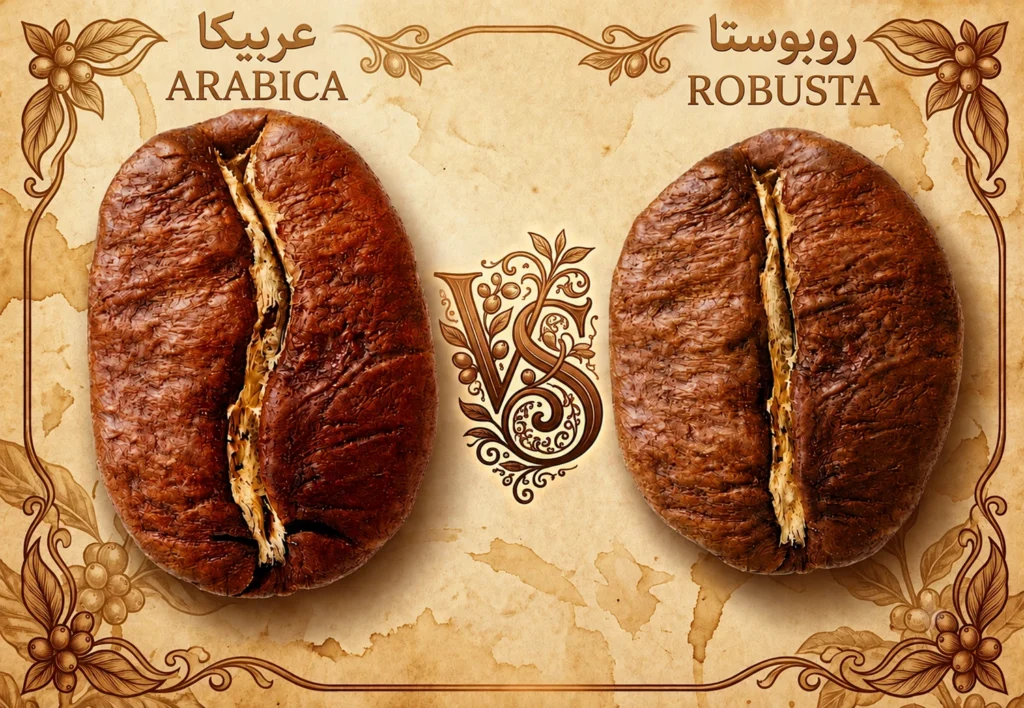 عربیکا یا روبوستا؟ تفاوت، کافئین، طعم و بهترین ترکیب برای هر سلیقه