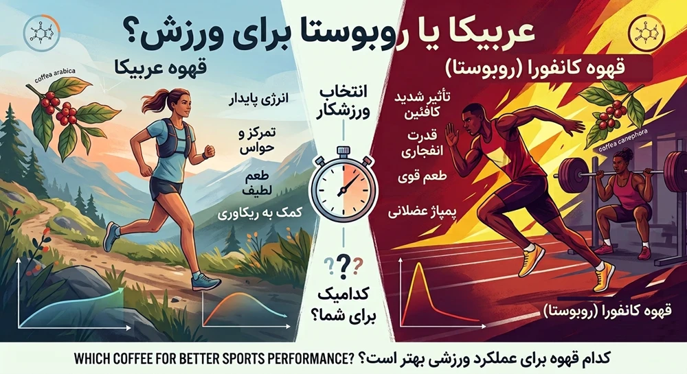 قهوه عربیکا یا روبوستا برای ورزش؟ - آرامور Aramor