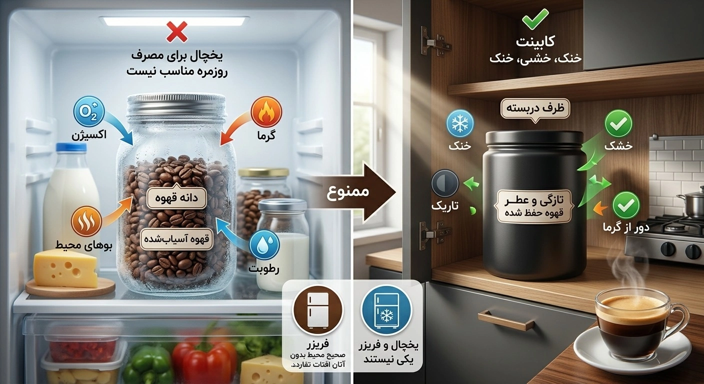 پس قهوه را کجا نگه داریم؟ - آرامور Aramor 